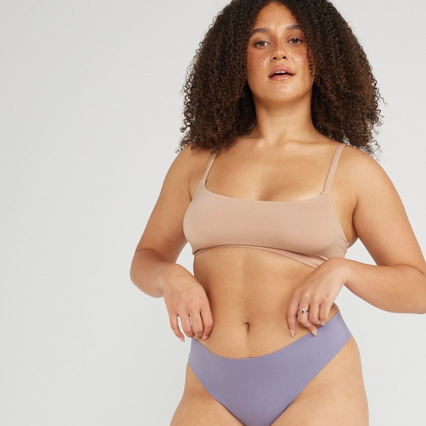 Original-Rise Thong - Seamless Cotton - Ocean - Peach Underwear