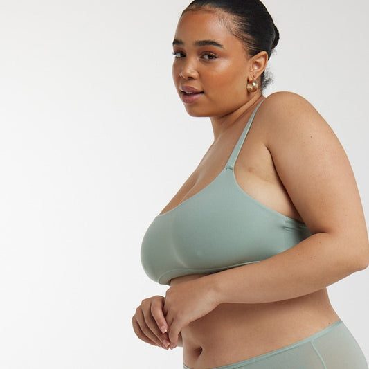 Scoop Bralette - Super Stretch - Olive - Peach Underwear