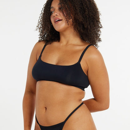 T-String - Super Stretch - Black - Peach Underwear