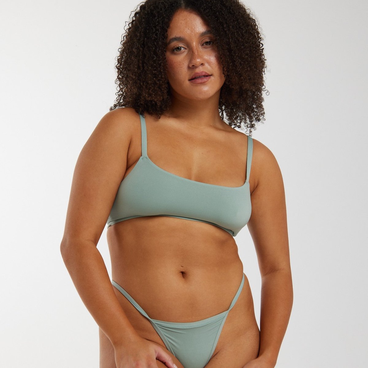 T-String - Super Stretch - Olive - Peach Underwear